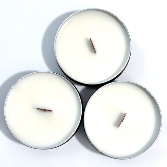 3oz sample/travel size Soy Wax Wood Wick Candle Tonics • Create a Sampler Set/Gift set – Bundle & SAVE! (Add at least 3, or *MORE* scents to cart for discount to apply)